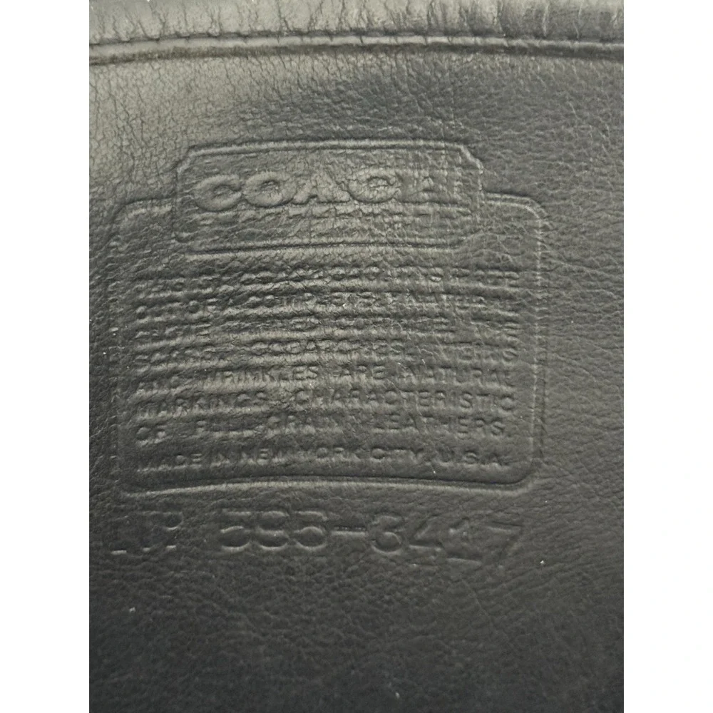Vintage 1980s Coach Station Bag Black Leather Satchel Made In USA